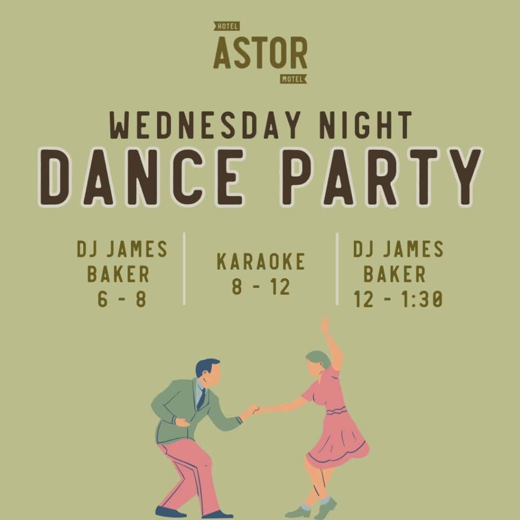 Wednesday night dance party poster